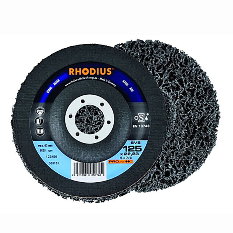 SVS-_Zwart-normale-cleanschijf.jpg Rhodius SVS 125x22,23mm reinigingsschijf - Afbeelding 1
