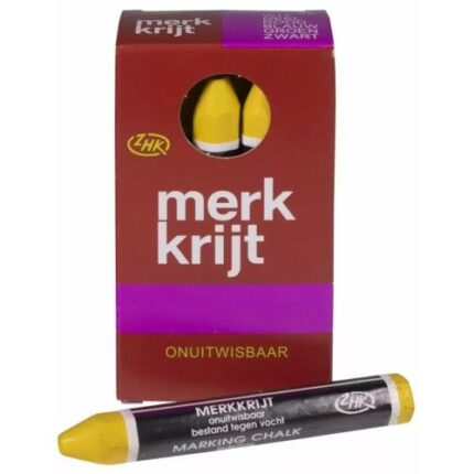 Merkkrijt ZHK zeskant, geel (12st.)